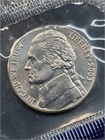 Uncirculated 2003 Jefferson Nickel In Mint Cello
