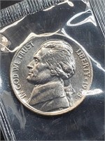 Uncirculated 1988-D Jefferson Nickel In Mint Cello