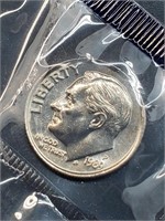 Uncirculated 1989 Roosevelt Dime In Mint Cello