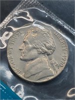 Uncirculated 1970-S Jefferson Nickel In Mint Cello
