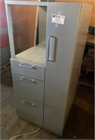 Grey Steelcase locker cabinet  locked 24" w