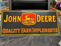 John Deere Porcelain Sign Farm Implements