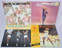 4 Aerobic Dancing Workout Vinyl Record Albums