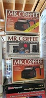3 Mr. Coffee 10 cup glass decanters