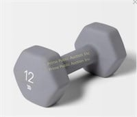 All in Motion $23 Retail 12LB Dumbbell, Grey