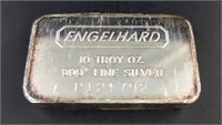 Engelhard 10 Troy Oz. Fine Silver Bar