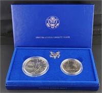 1986 Liberty Silver Dollar & Half Dollar