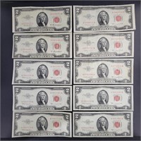 Jefferson $2 Bills 1953A (2), B(3), C(5)