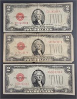 1928 Jefferson $2 Bills (3)