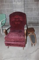 Antique Mauve Chair and Shoe Shining Bench