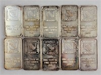 Silver Bars 1 Troy Ounce (10)