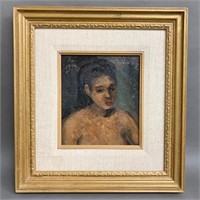 Rose Wiselberg (1908-1992) Nude Model Oil on Panel