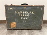 Antique Travel Suitcase-Cunard Lines