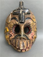 African Tribal Mask with Religious Ceremonial Cros
