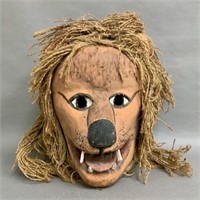 Large Lion Mask with Hair and Teeth 17"