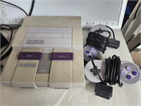 Super Nintendo with Controllers & Cords