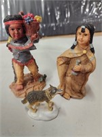 Indian/Wolf Figurines