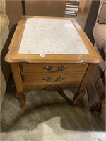 Marble top end stand