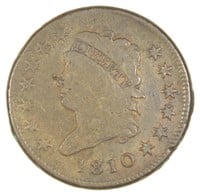 F-VF Details 1810 Large Cent