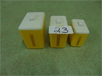 3 Pc Plastic Canister Set