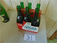 Plitt's 6 Pack Gingerale paper Carrier with bottle