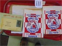 2 Yankee Girl Chewing Tobacco Bags and Stamp