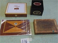 3 Cigar Boxes and Label