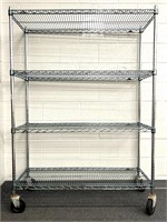 Metro 4-Tier Rolling Shelf *48in x 18in x 68in