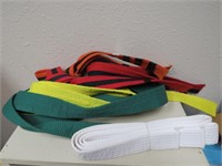 LOT OF LIGHTLY USED VARIOUS COLOR KARATE BELTS