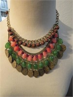 NICE TRI COLOR BIB NECKLACE