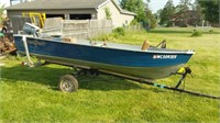 2004 MICROCRAFT FISHING BOAT WITH TRAILER-