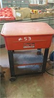 CLARKE PARTS WASHER ON WHEELS- INCLUDES CONTENTS