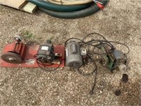 3 Electric Motors - various sizes and grind stone