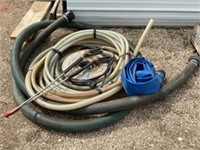 Quantity of various hoses 2-3" Some have couplers