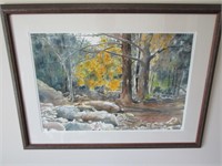 henry bell woods scene water color picture