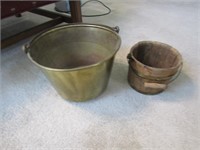 brass & wooden buckets