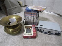 radio,spittoon & items