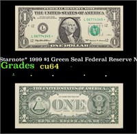 *Starnote* 1999 $1 Green Seal Federal Reserve Note