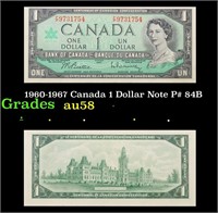 1960-1967 Canada 1 Dollar Note P# 84B Grades Choic