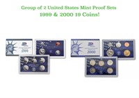 Group of 2 United States Mint Proof Sets 1999-2000