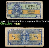 1954 U.S. 5 Cent Military payment Note P# M29A Gra