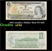 1973 anada 1 Dollar Note P# 85C Grades xf+