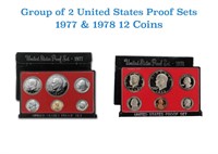 Group of 2 United States Mint Proof Sets 1977-1978