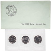 1980 Dollar Souvenir Set Susan B. Anthony! 3 Coins