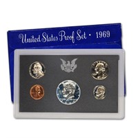 1969 United States Mint Proof Set, 5 Coins Inside!