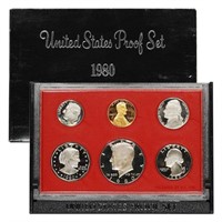1980 United States Proof Set, 6 Coins Inside!!