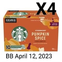 Starbucks Pumpkin Spice K Cups 10 Pack Qty 4