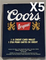 Coors Credit Card Wallet Qty 5