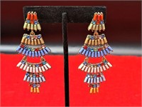 Natasha Multi-Color Stone Dangle Earrings
