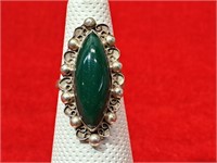 .925 Ring w/ Jadeite Stone size 5 1/2
